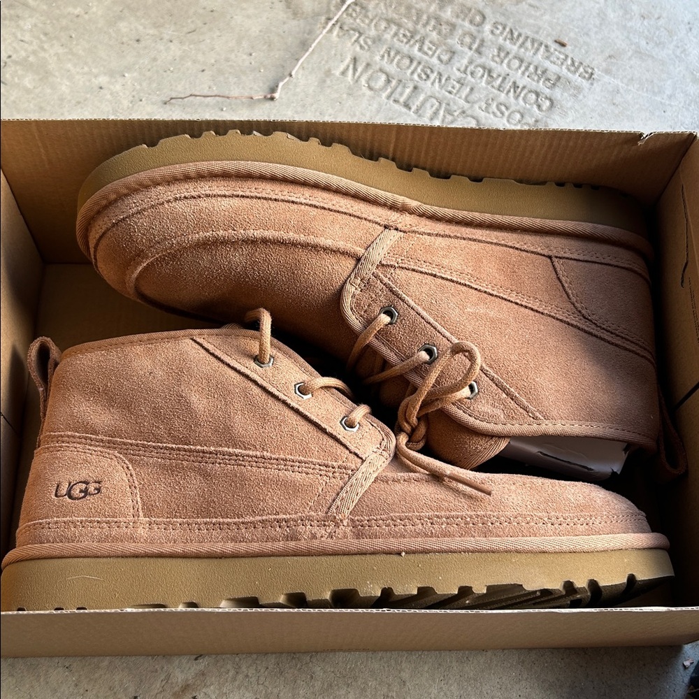 UGG Mens Neumel Boots Chestnut Size 10 Nwt - Picture 9 of 10